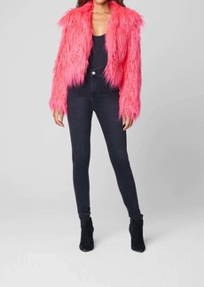 Blank High Key Fur Jacket In Pink