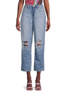 Blank High Rise Distressed Cropped Jeans