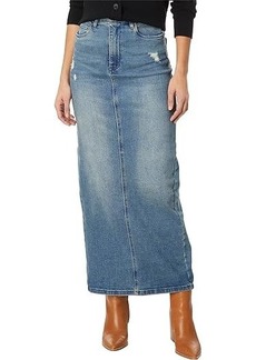 Blank High Street Five Pocket Maxi Denim Tube Skirt