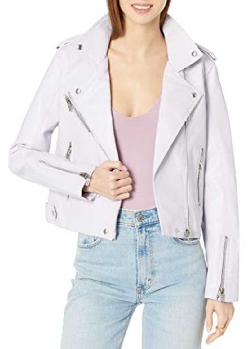 Blank Leather Moto Jacket in Highway Star