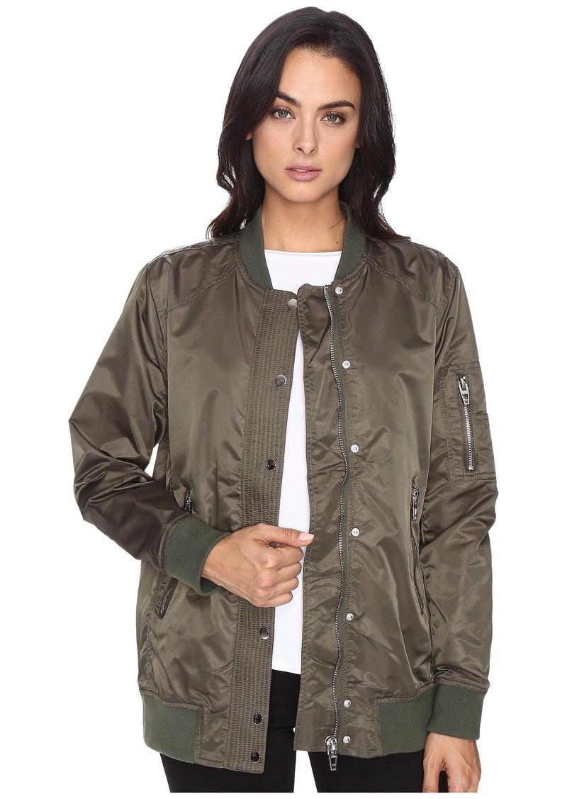 Blank Olive Bomber Jacket in Flexible | Outerwear