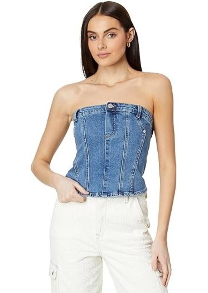 Blank Own It Denim Bustier in Blue