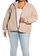 Plus Size Women's Blanknyc Quilted Front Snap Jacket