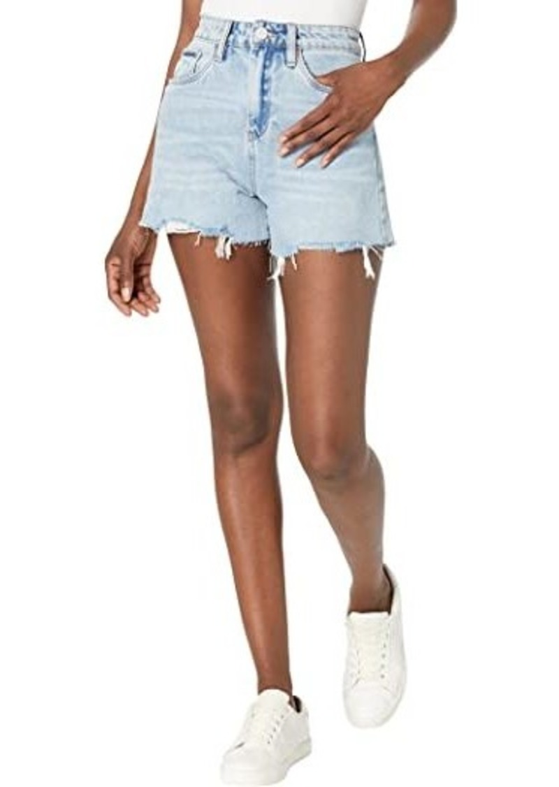 Blank Reeve Sustainable High-Rise Cutoff Five-Pocket Shorts in Cold Gem