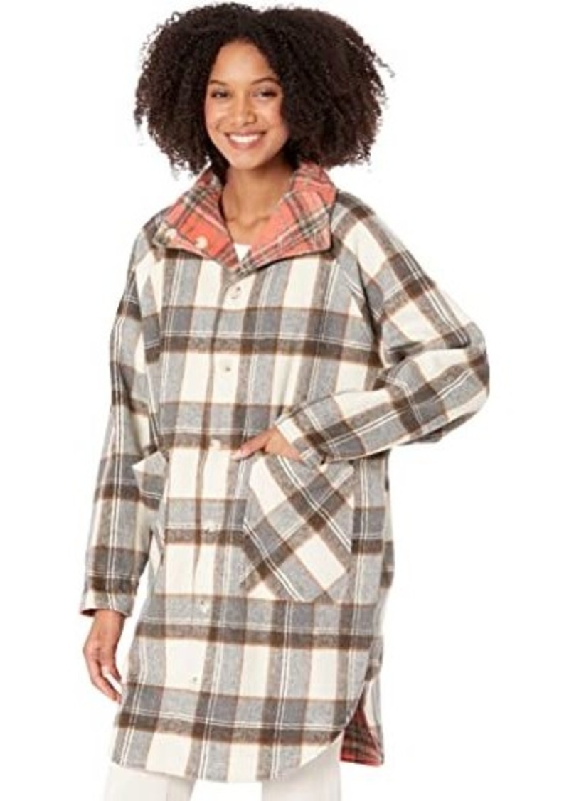 Blank Reversible Plaid Coat in Table Talk