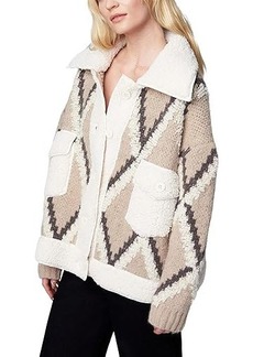 Blank Sherpa Button Front Sweater