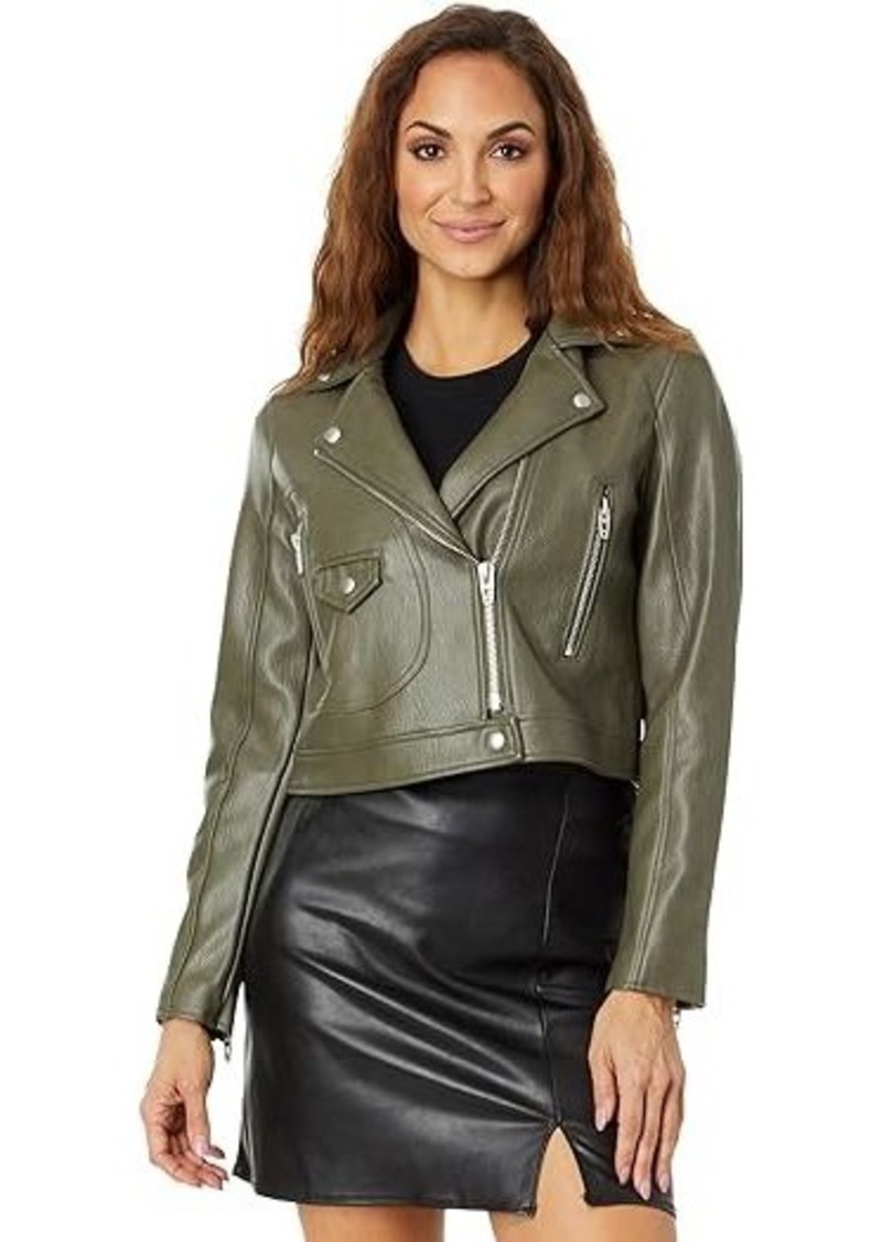 Blank Vegan Leather Moto Jacket