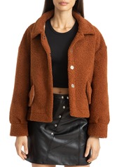 BLANKNYC Bonded Faux Shearling Jacket in Tough Cookie at Nordstrom