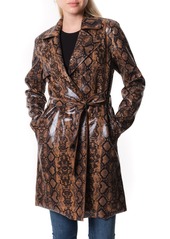 BLANKNYC Faux Snakeskin Trench Coat in Opposites Attract at Nordstrom