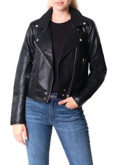 BLANKNYC Good Vibes Faux Leather Moto Jacket in Black at Nordstrom
