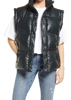 BLANKNYC Quilted Faux Leather Puffer Vest in Easy Street at Nordstrom