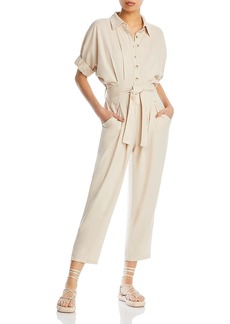 Blank Womens Cropped Collar Jumpsuit