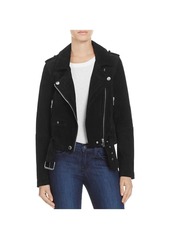 Blank Womens Suede Short Motorcycle Jacket