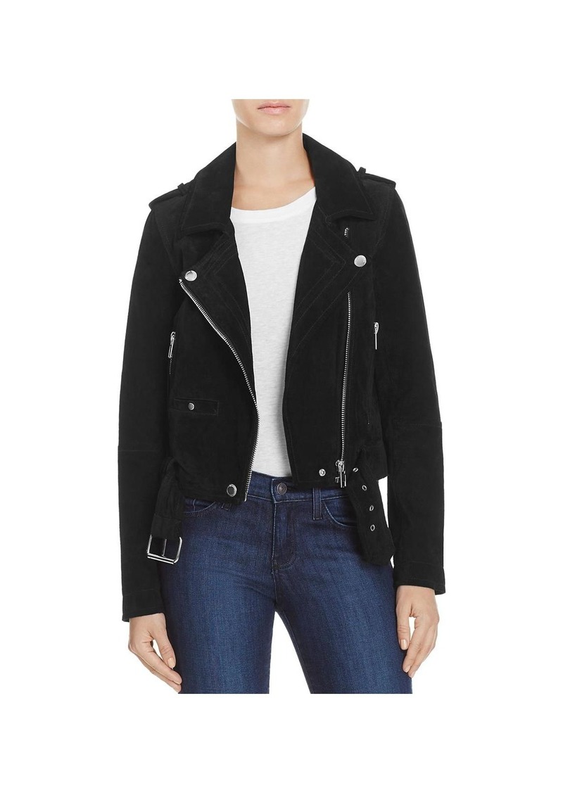 Blank Womens Suede Short Motorcycle Jacket