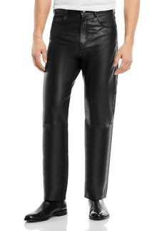 Blk Dnm Relaxed Fit Leather Pants