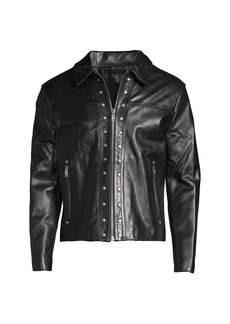 BLK DNM Leather Slim-Fit High-Gloss Biker Jacket