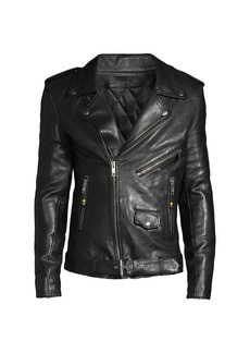 BLK DNM Leather Slim-Fit High-Gloss Motorcycle Jacket