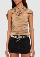 Blumarine B Laminated Leather Belt