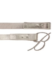 Blumarine B Laminated Leather Belt