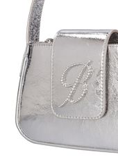 Blumarine B Laminated Leather Top Handle Bag