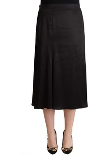 Blumarine Acetate High Waist A-line Midi Women's Skirt