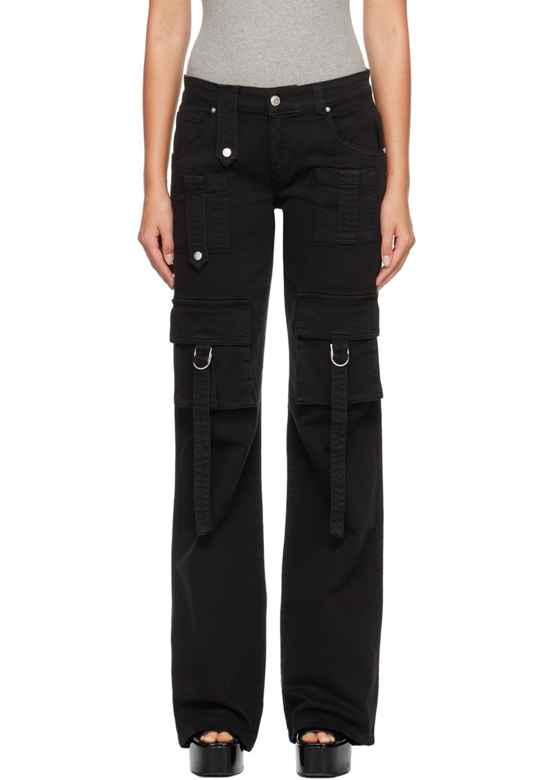 Blumarine Black Cinch Strap Cargo Pants