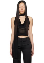 Blumarine Black Cowl Neck Tank Top