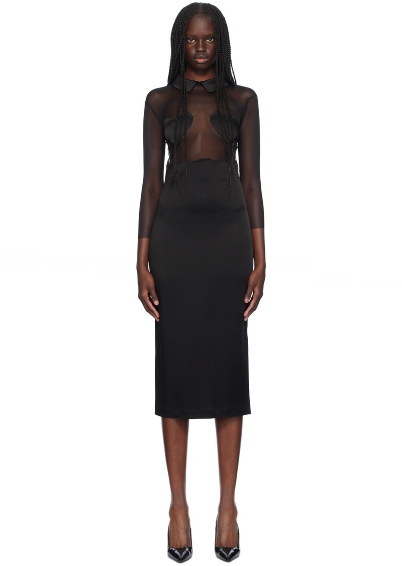 Blumarine Black Heart Midi Dress