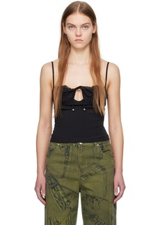 Blumarine Black Paneled Camisole