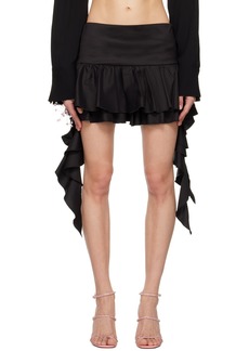Blumarine Black Ruffled Miniskirt