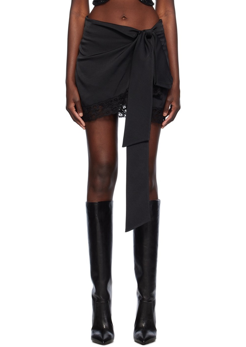 Blumarine Black Wrap Miniskirt