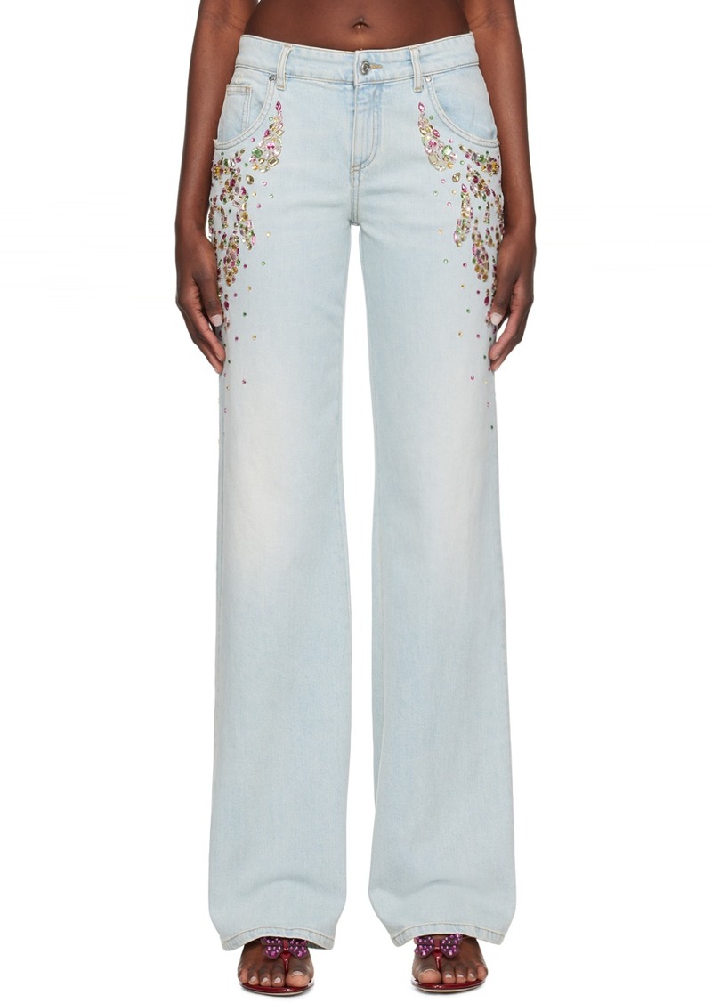 Blumarine Blue Cabochon Jeans