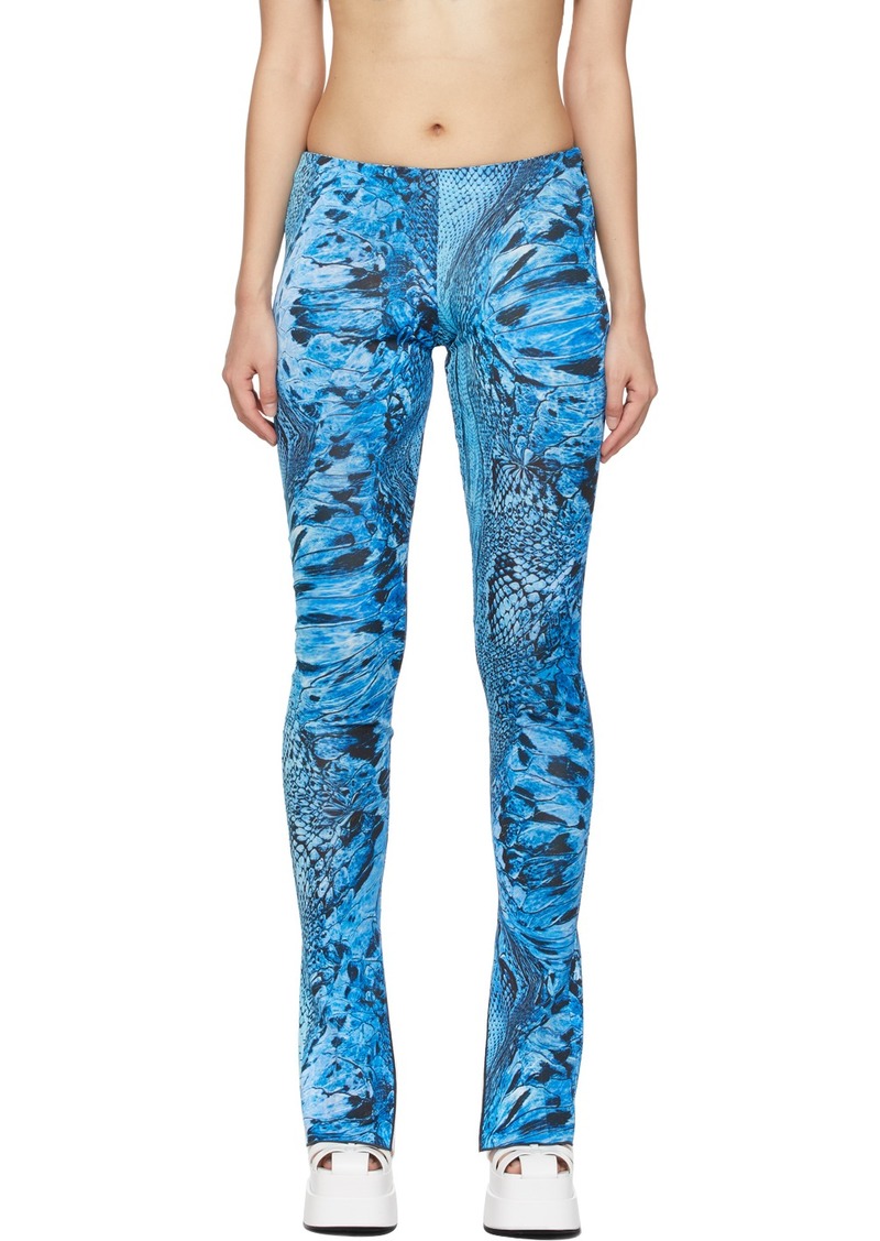 Blumarine Blue Snake Leggings