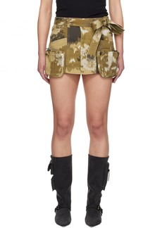 Blumarine Brown Camouflage Miniskirt