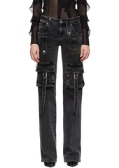 Blumarine Gray Cargo Pocket Jeans