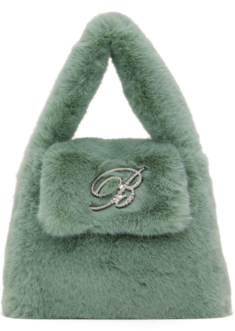 Blumarine Green Faux-Fur Bag
