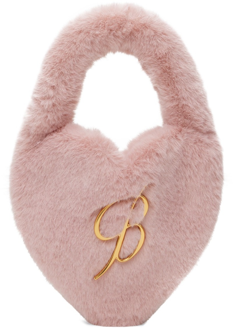 Blumarine Pink Heart-Shaped 'B' Monogram Pin Bag