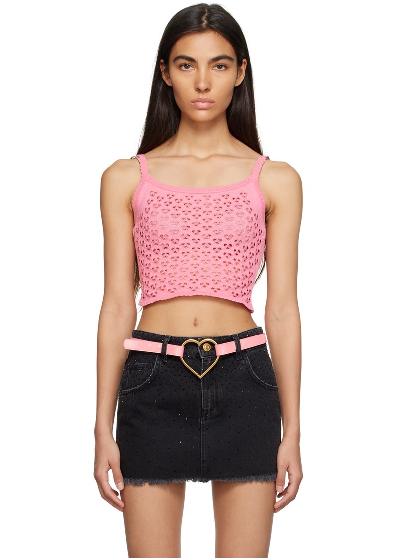 Blumarine Pink Heart Tank Top