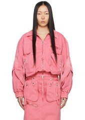 Blumarine Pink Padded Bomber Jacket