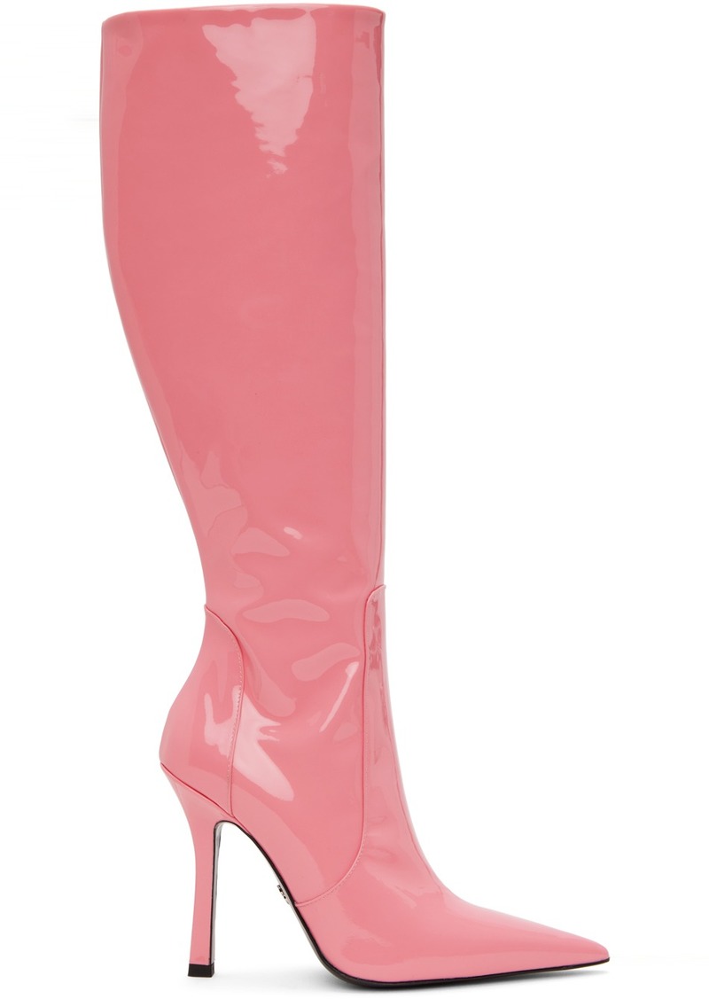Blumarine Pink Pointed Tall Boots
