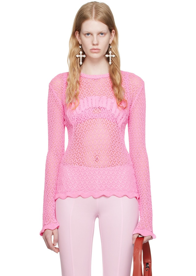 Blumarine Pink Scalloped Sweater