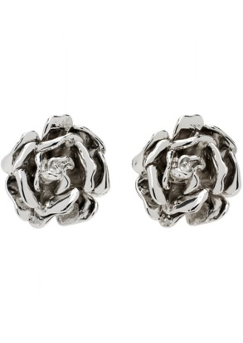 Blumarine Silver Rose Earrings