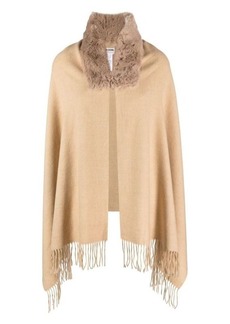 BLUMARINE Stole with fur embroidery