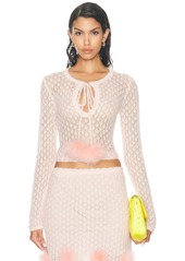 Blumarine Tie Neck Sweater