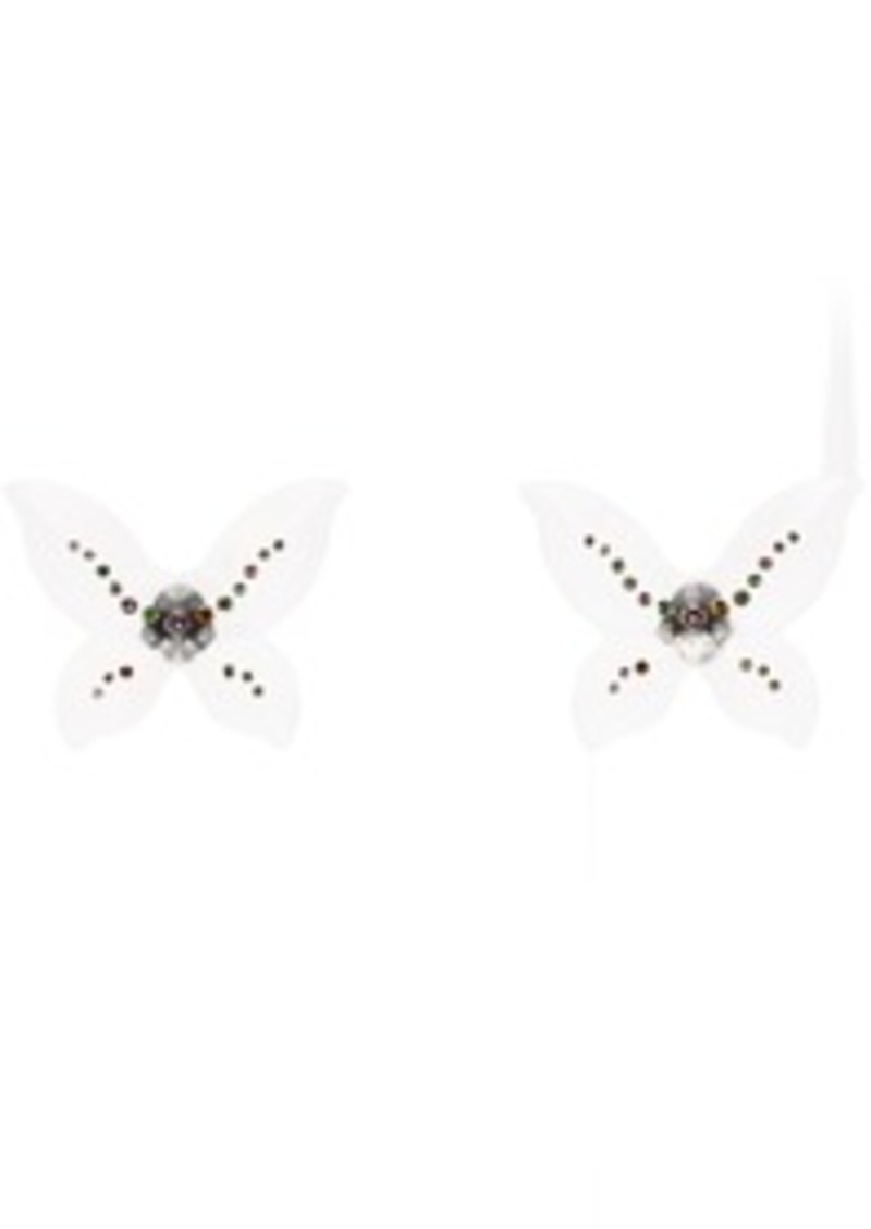 Blumarine Transparent Farfalla Earrings