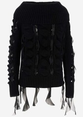 BLUMARINE WOOL SWEATER WITH RUFFLES