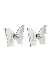 Blumarine Butterfly Crystal Stud Earrings