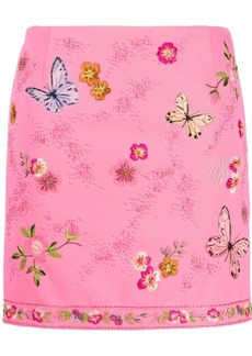 Blumarine butterfly embroidered skirt