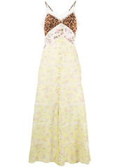 Blumarine contrast-panel maxi dress
