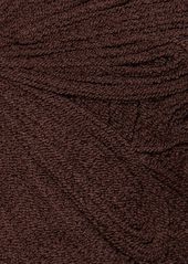 Blumarine Cotton Blend Knit Crop Cardigan
